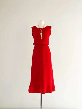 Amazing Minimalist Siren Red Elizeh Two Piece Set / Sz L