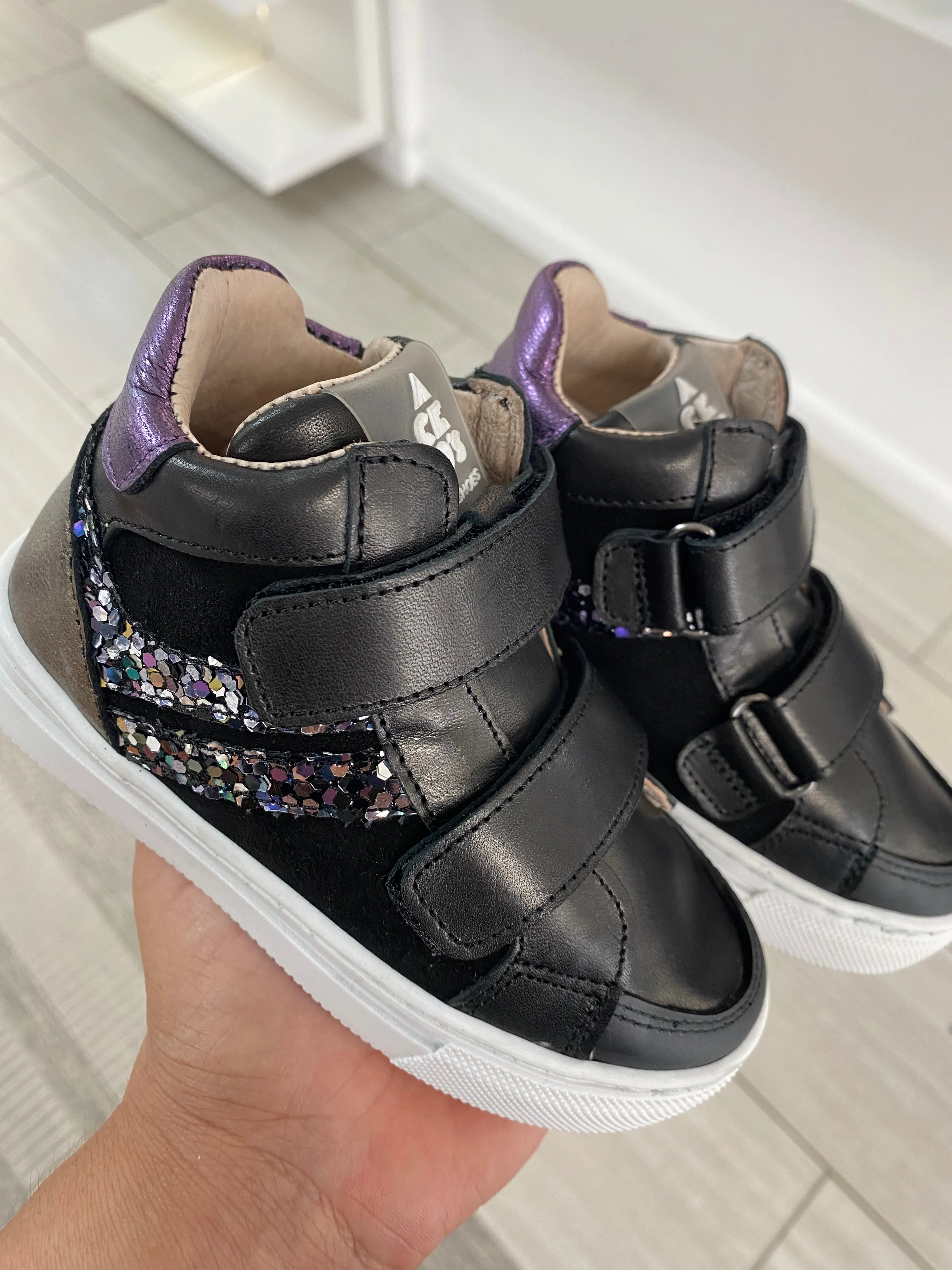 Acebos Black Glitter Sneaker