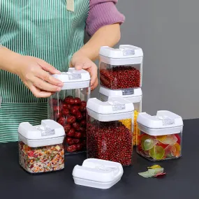 Air-Tight Food Storage Container 7pcs For Cereals Easy Lock Kitchen Organizer