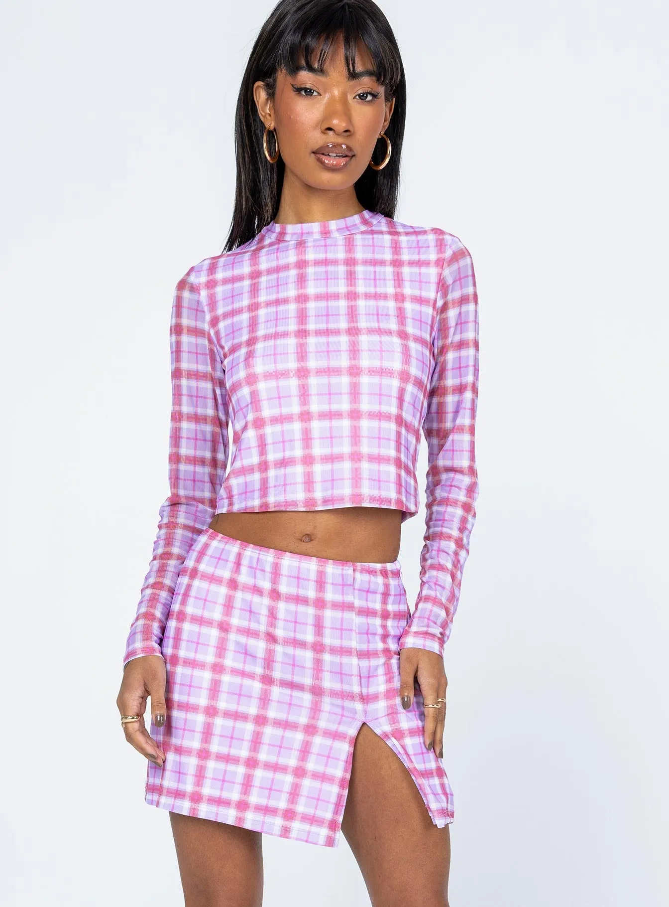 Alana Long Sleeve Set Pink / Purple