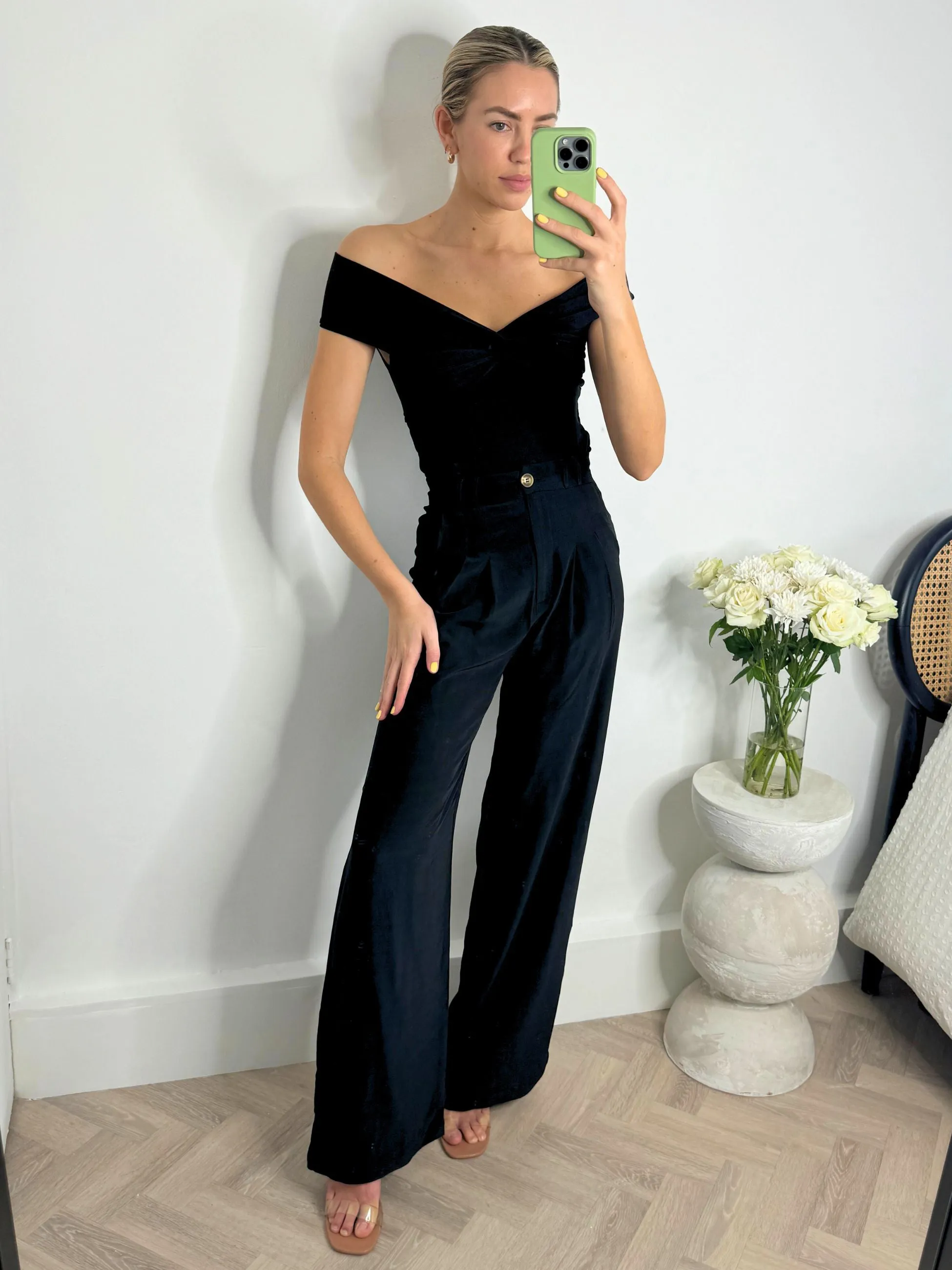 Albi Wide Leg Trouser / Black