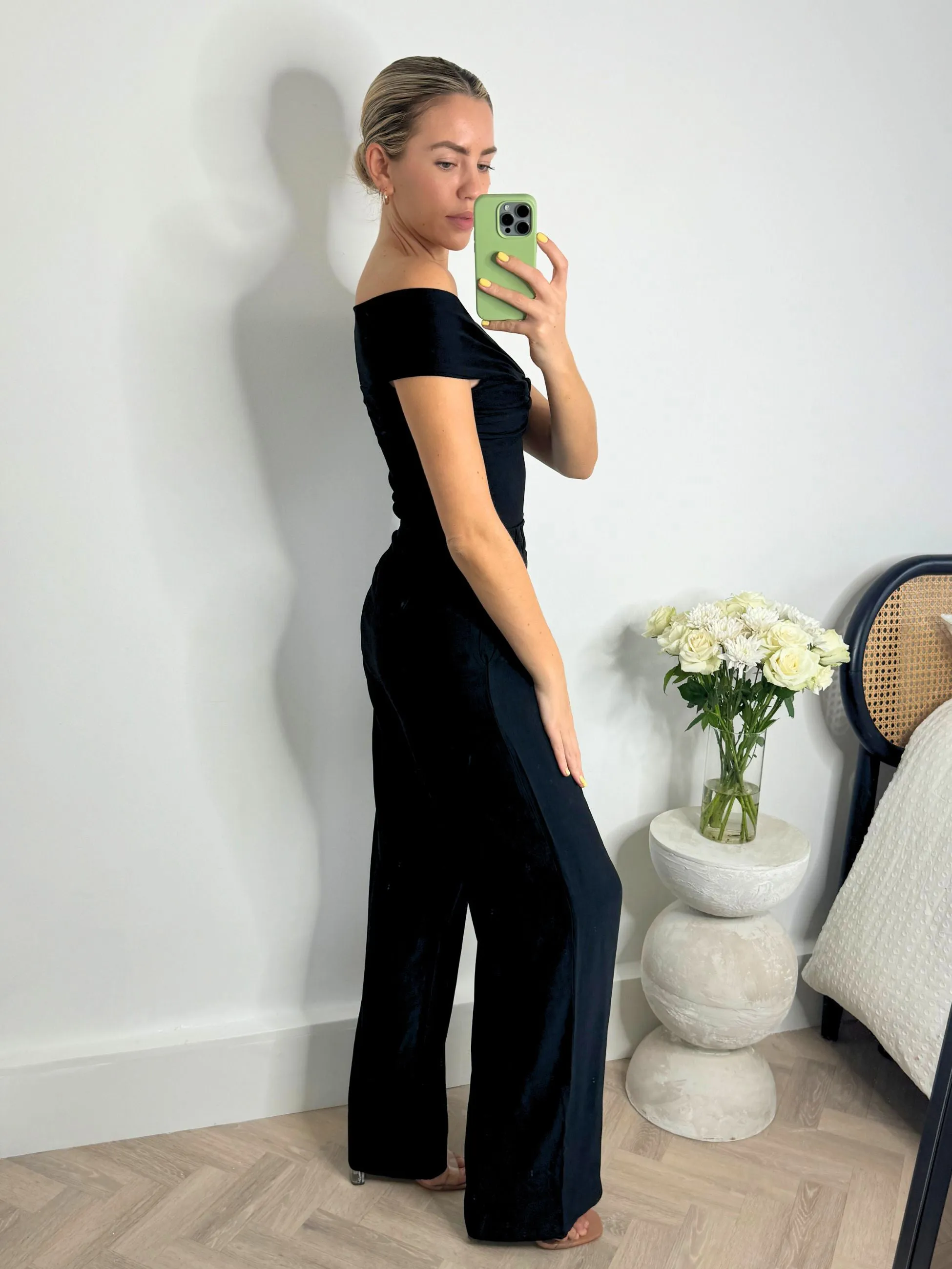 Albi Wide Leg Trouser / Black