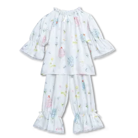 ARIANNA - GIRLS VISCOSE PYJAMA WHITE LADYBUG PRINT