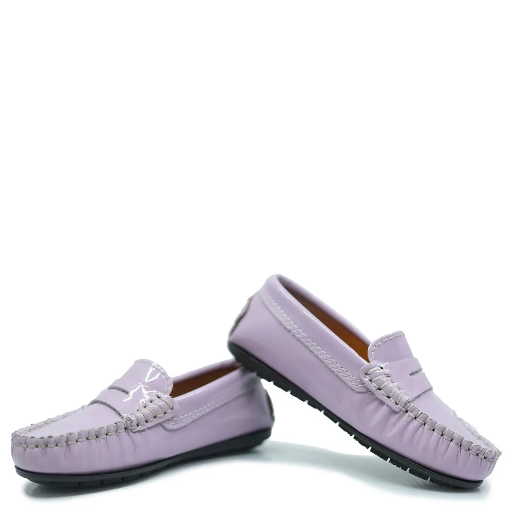 Atlanta Mocassin Violet Patent Penny Loafer