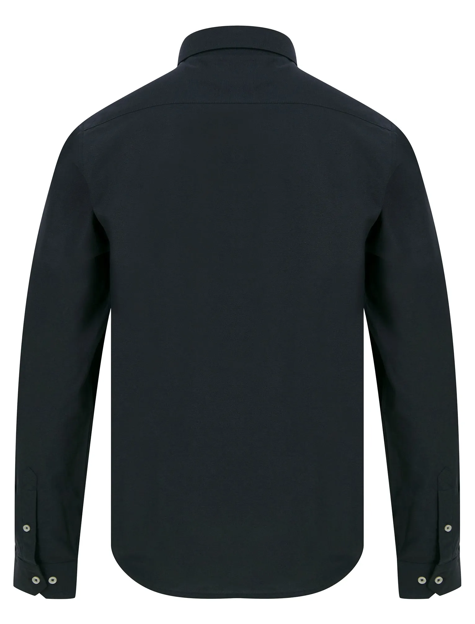 Augustus Oxford Cotton Twill Long Sleeve Shirt in Navy - Tokyo Laundry