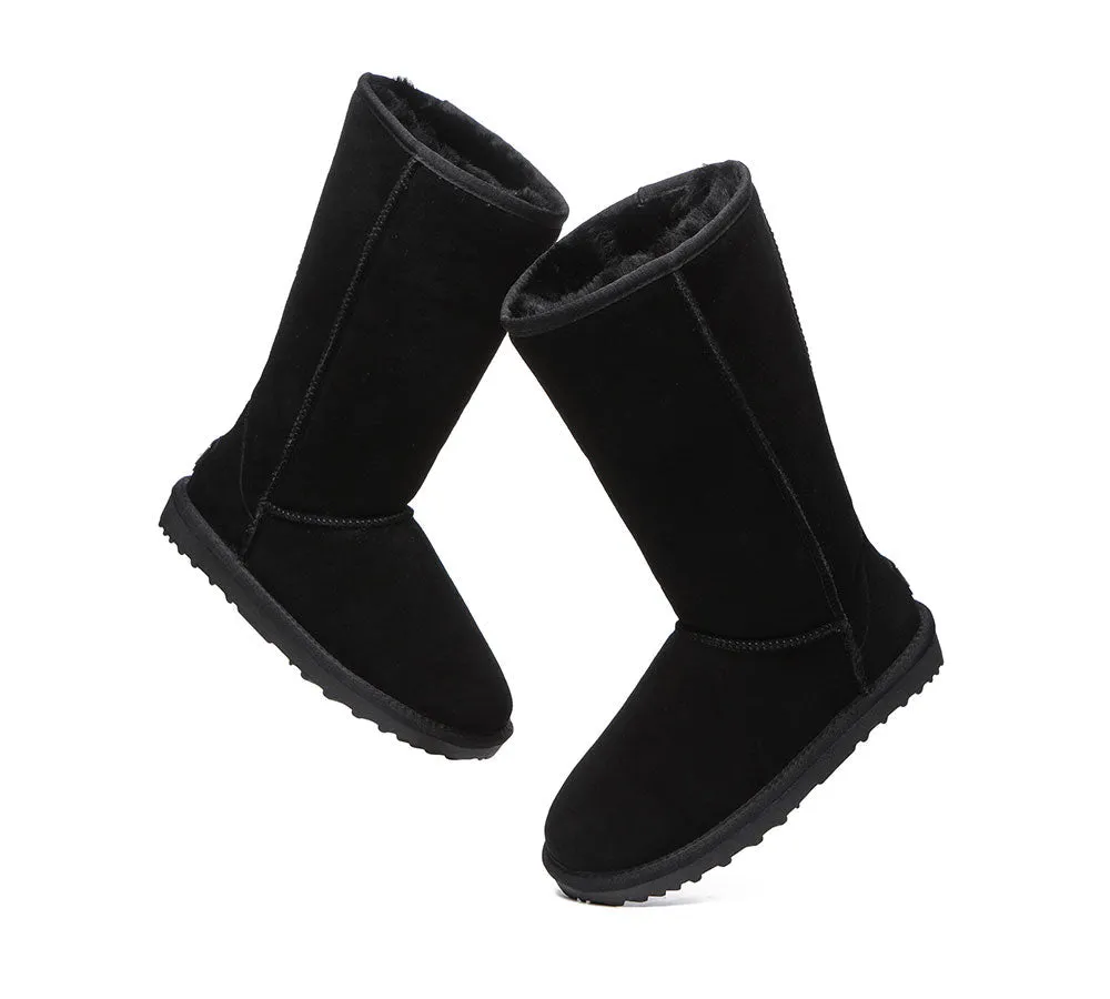 AUSTRALIAN SHEPHERD® UGG Boots Double Face Sheepskin Wool Tall Classic Suede