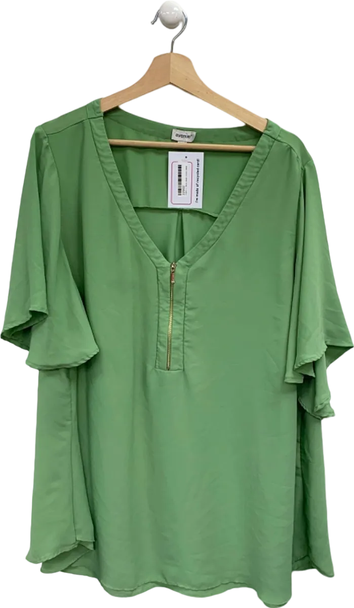 Avenue Green Flowy Top UK 22-24