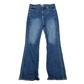 Blue Denim Jeans Flared By Loft, Size: 12