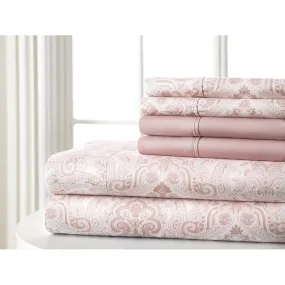 Bralga Paisley Microfiber Percale Sheet Set