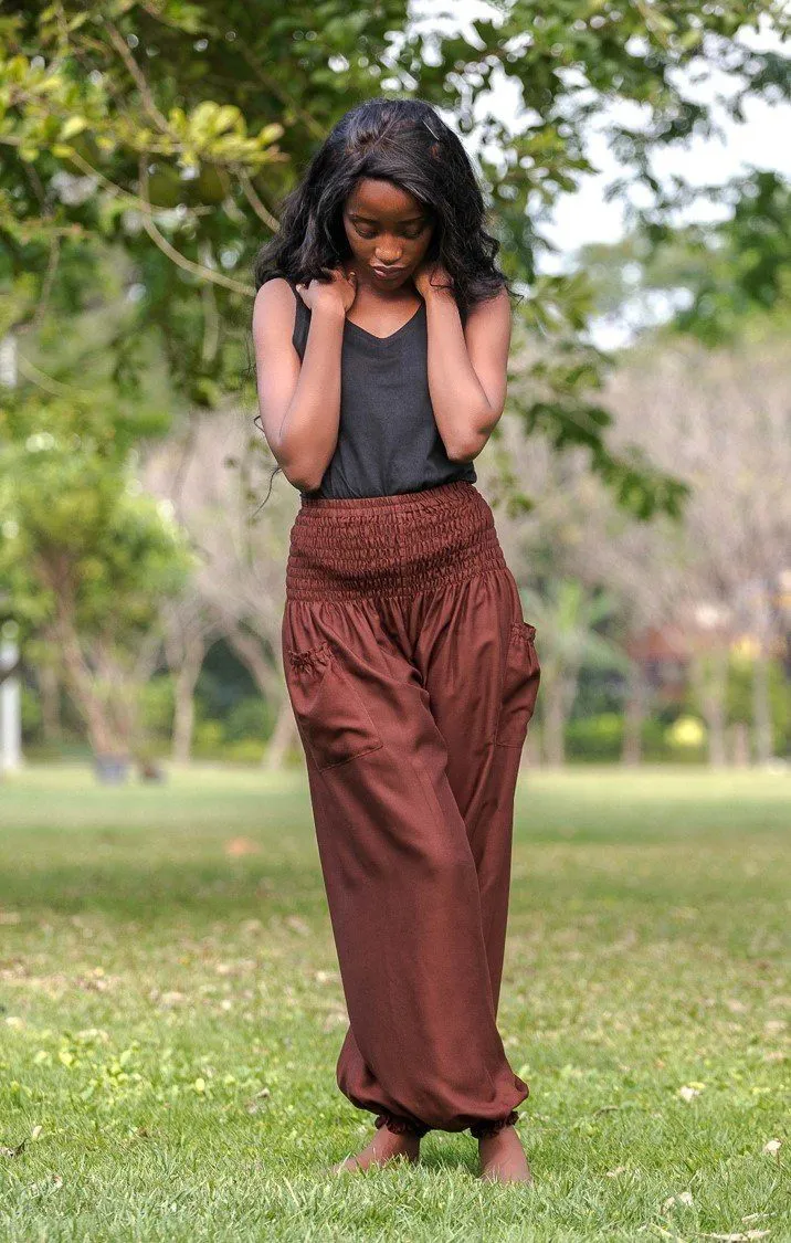 Brown Crystal Pants