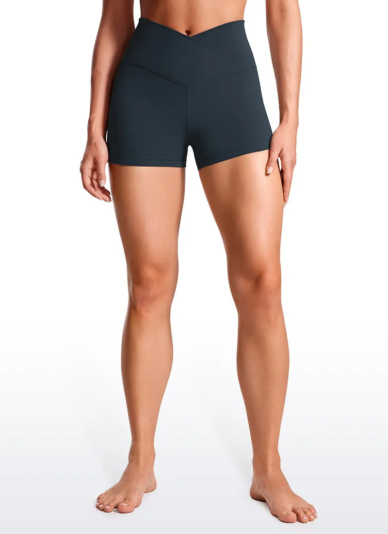 Butterluxe Shorts 3"- V Cross Waist