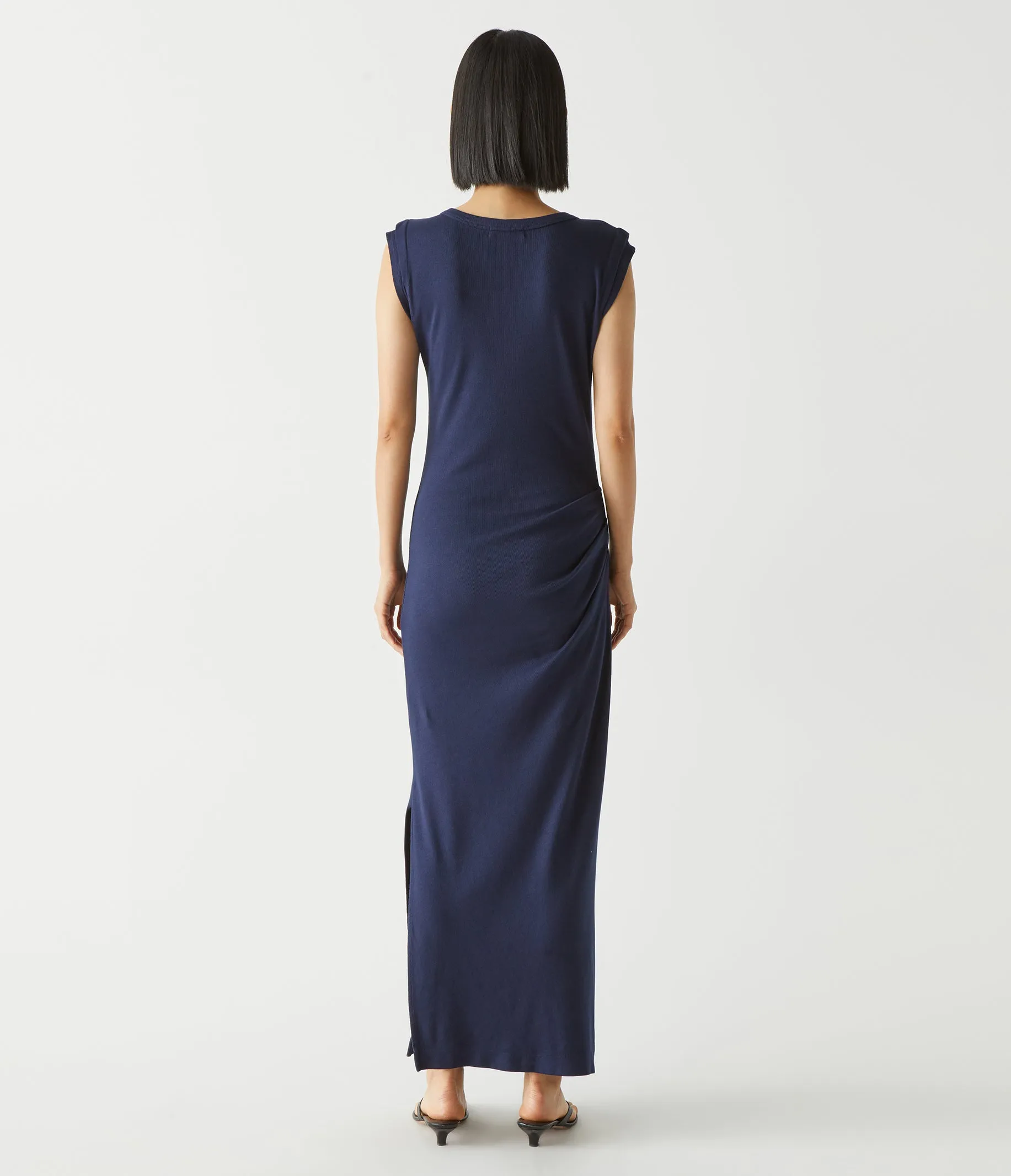 Calliope Power Shoulder Maxi Dress