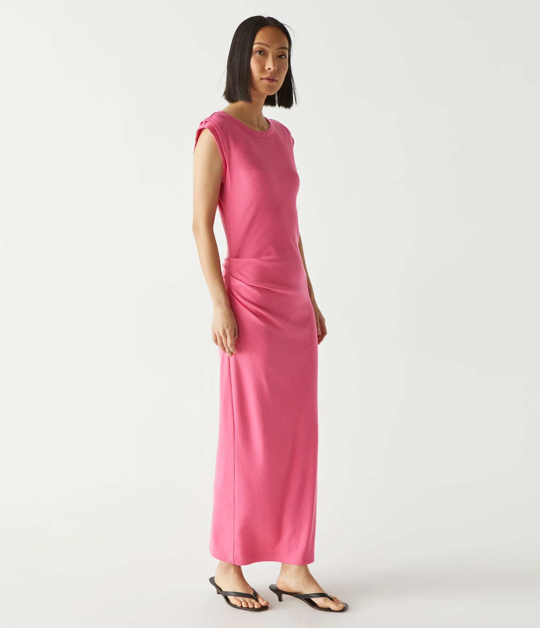 Calliope Power Shoulder Maxi Dress