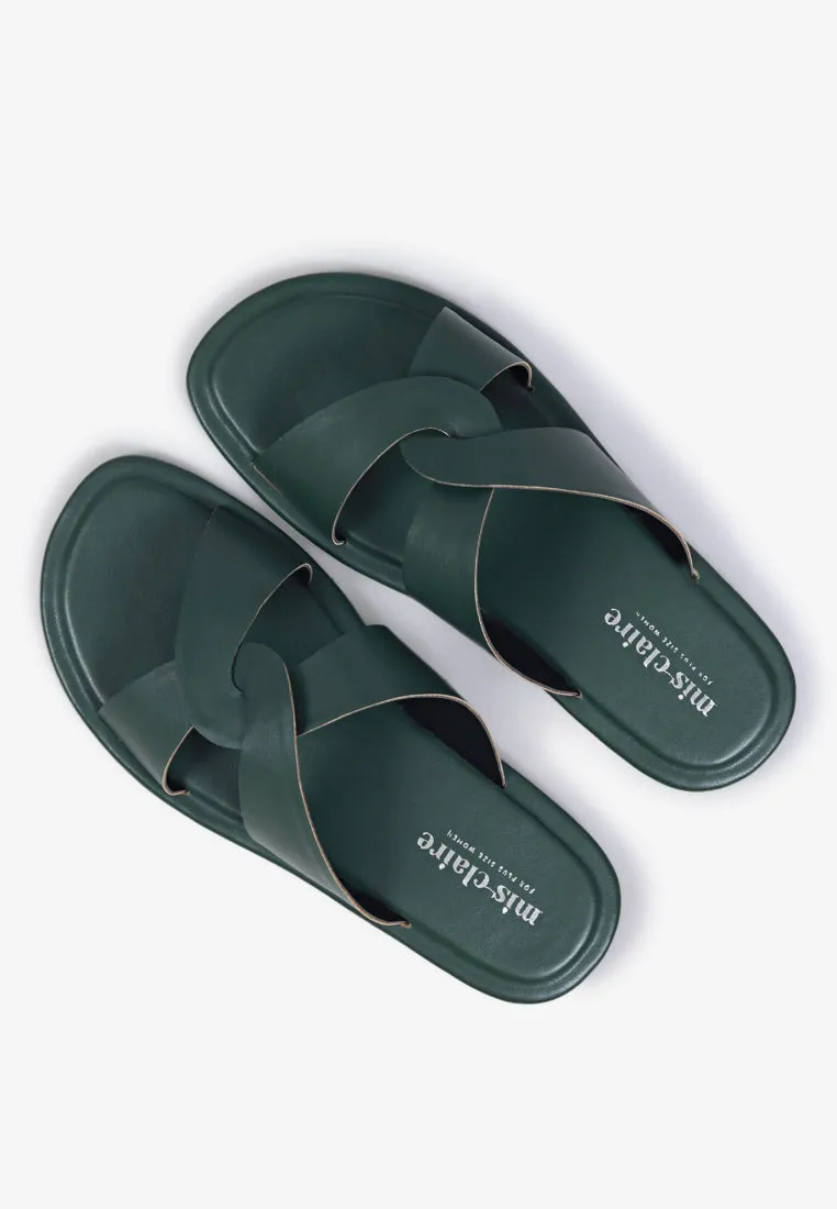 Camden Twist Strap Sandals - Green