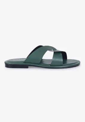 Camden Twist Strap Sandals - Green