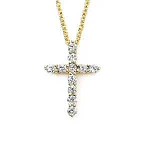 Christina Lab Grown Diamond Cross Pendant in 18K Gold