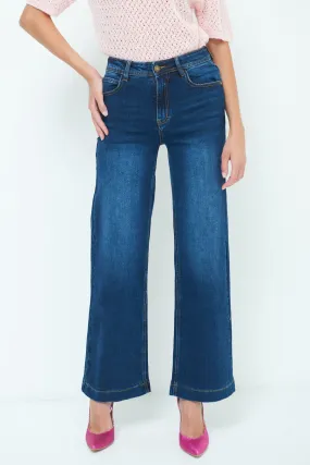 Classic wide-leg denim jeans wholesale