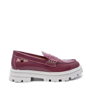 Confetti Fuchsia Patent Penny Loafer