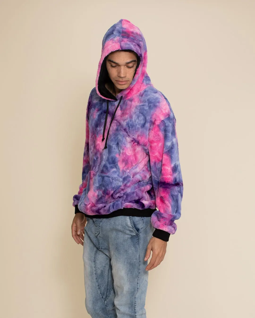 Cotton Candy Cat Hooded ULTRA SOFT Faux Fur Hoodie | Men's