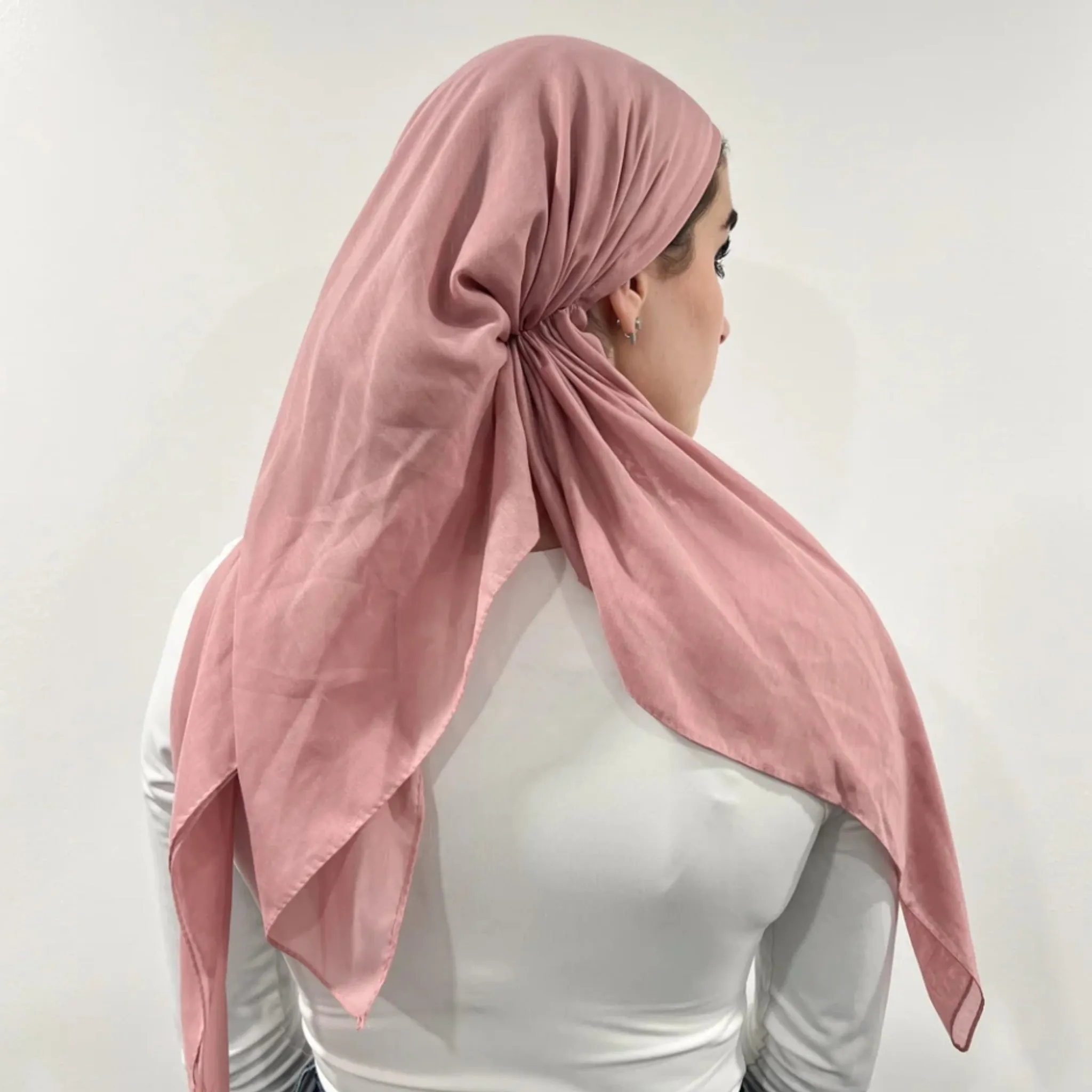 Cotton Solid Pretied Headscarf by Valeri new