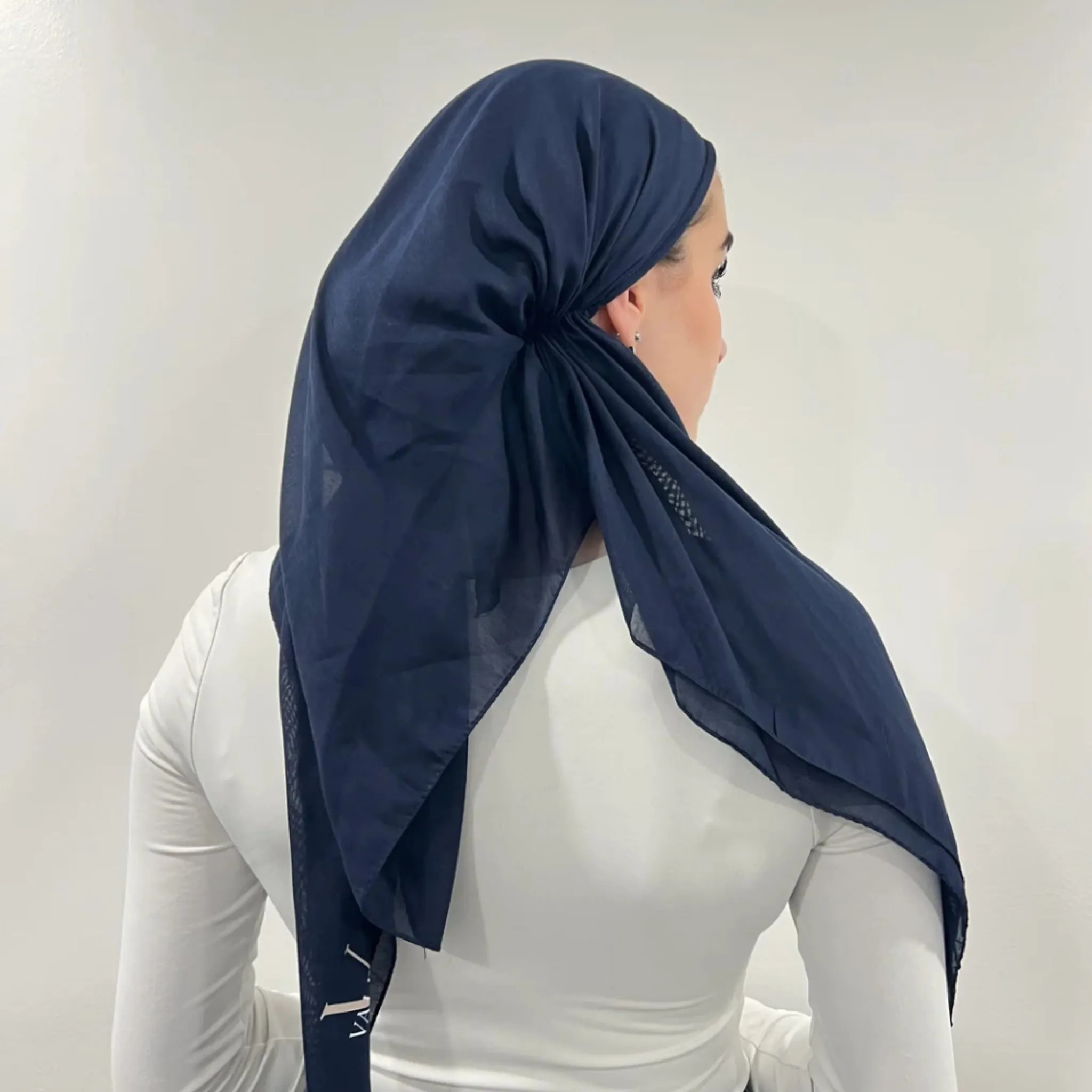 Cotton Solid Pretied Headscarf by Valeri new