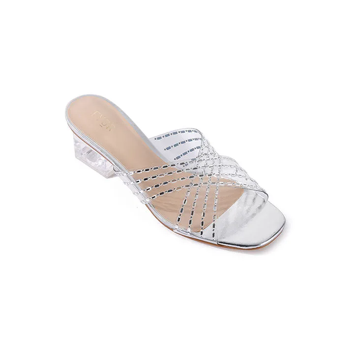 Criss-cross strap Clear Mule BB 09