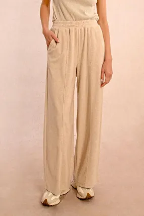 Elastic Waist Marled Pants