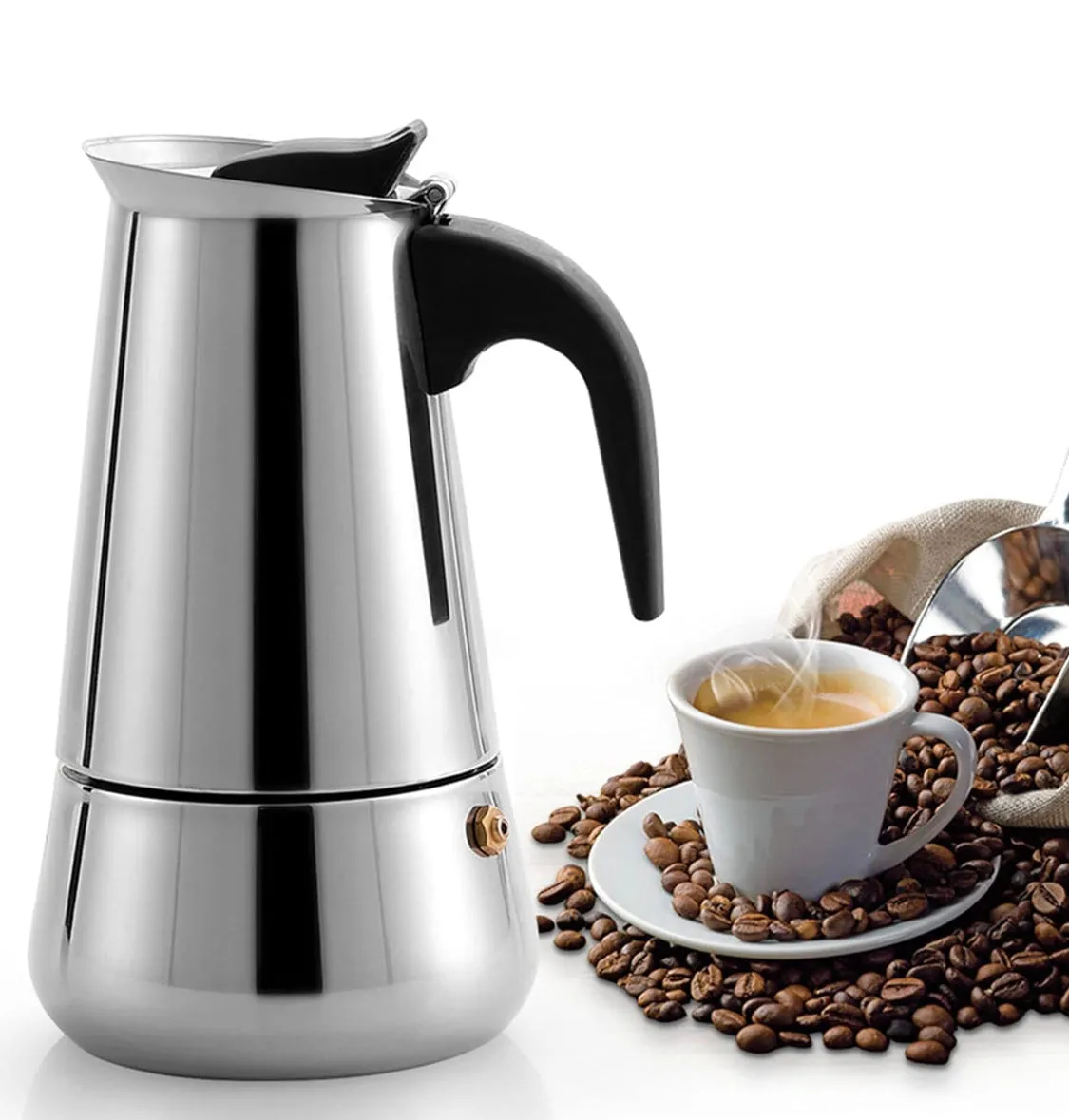 Espresso Maker Stainless Steel Moka Pot Italian Coffee Moka