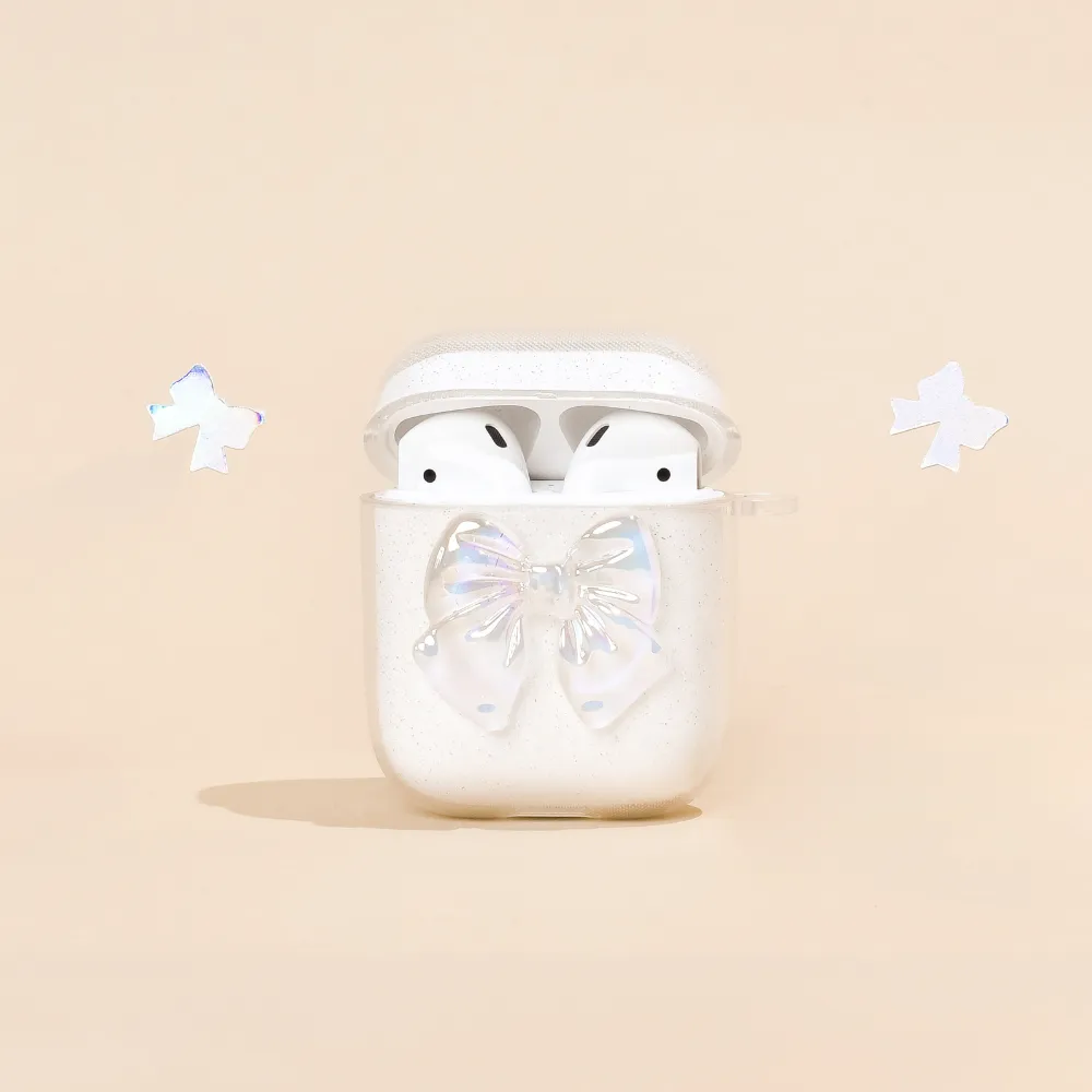 Glitter Bow Airpods Case