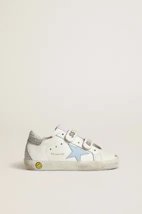 Golden Goose Sky Star Shimmer Back Velcro Sneaker