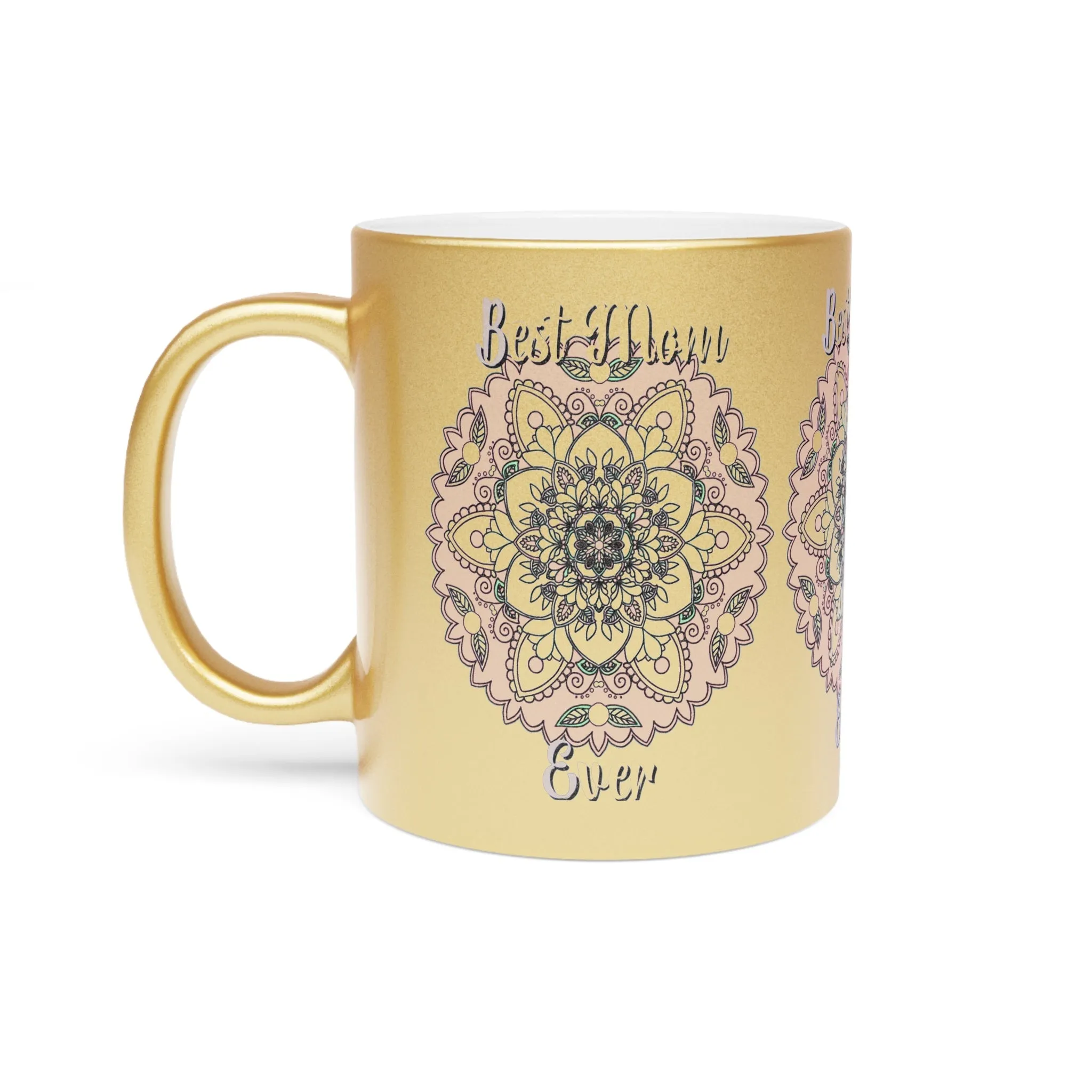 Handmade Mandala Metallic Mug - Perfect Mom Birthday Gift