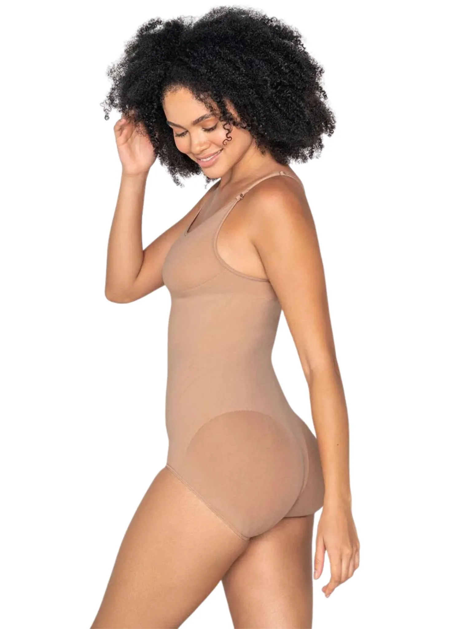 Invisible Bodysuit Shaper with Targeted Compression -  Nude