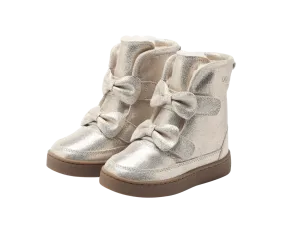 Isa Exclusive Boots | Silver Metallic Leather