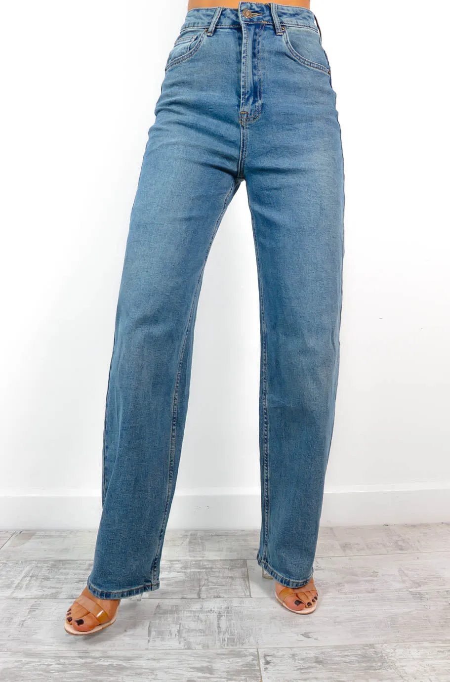 Jean You Coming - Blue Denim Wide Leg Jeans