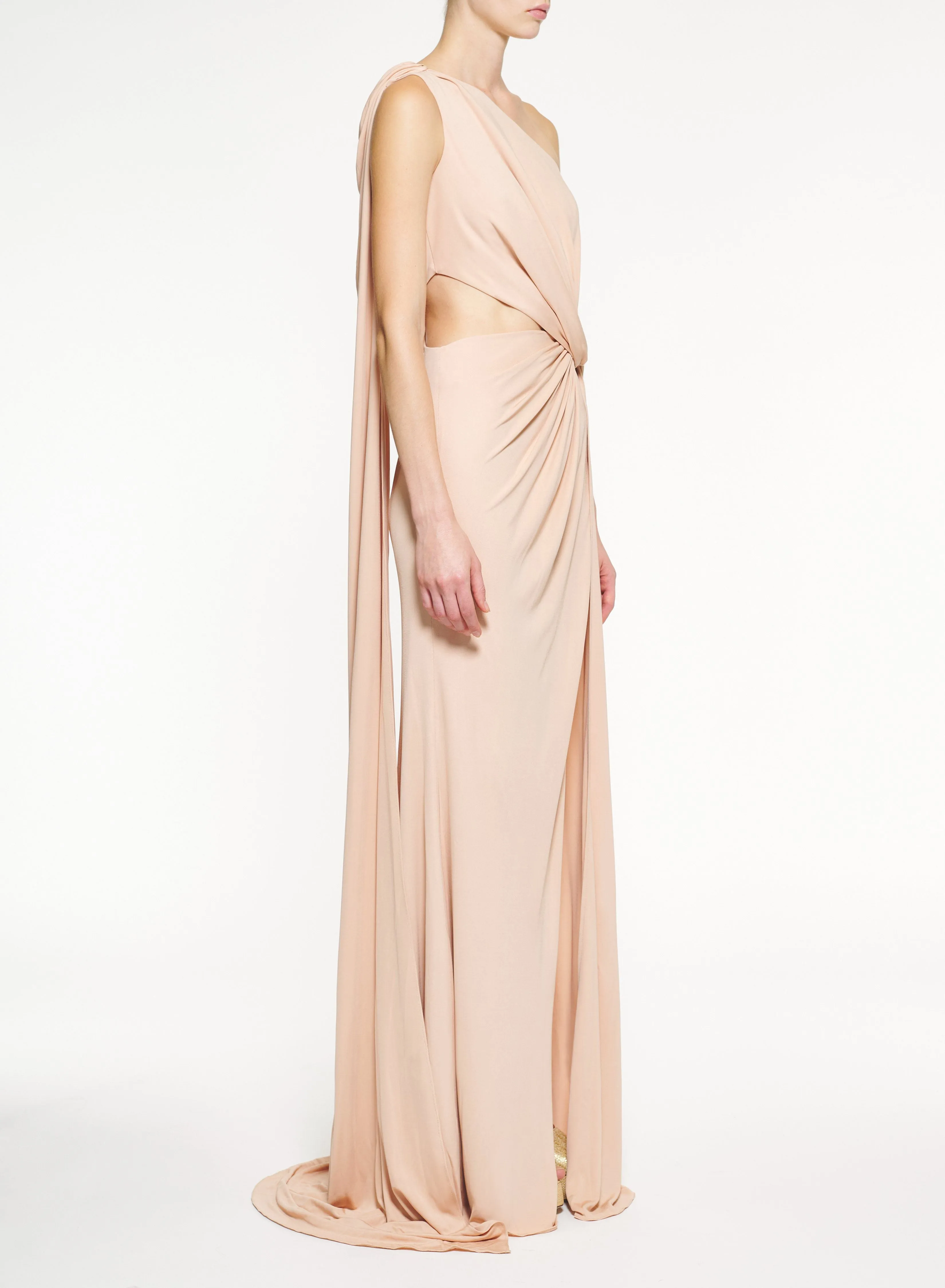 Jersey Fluid One-Shoulder Dress