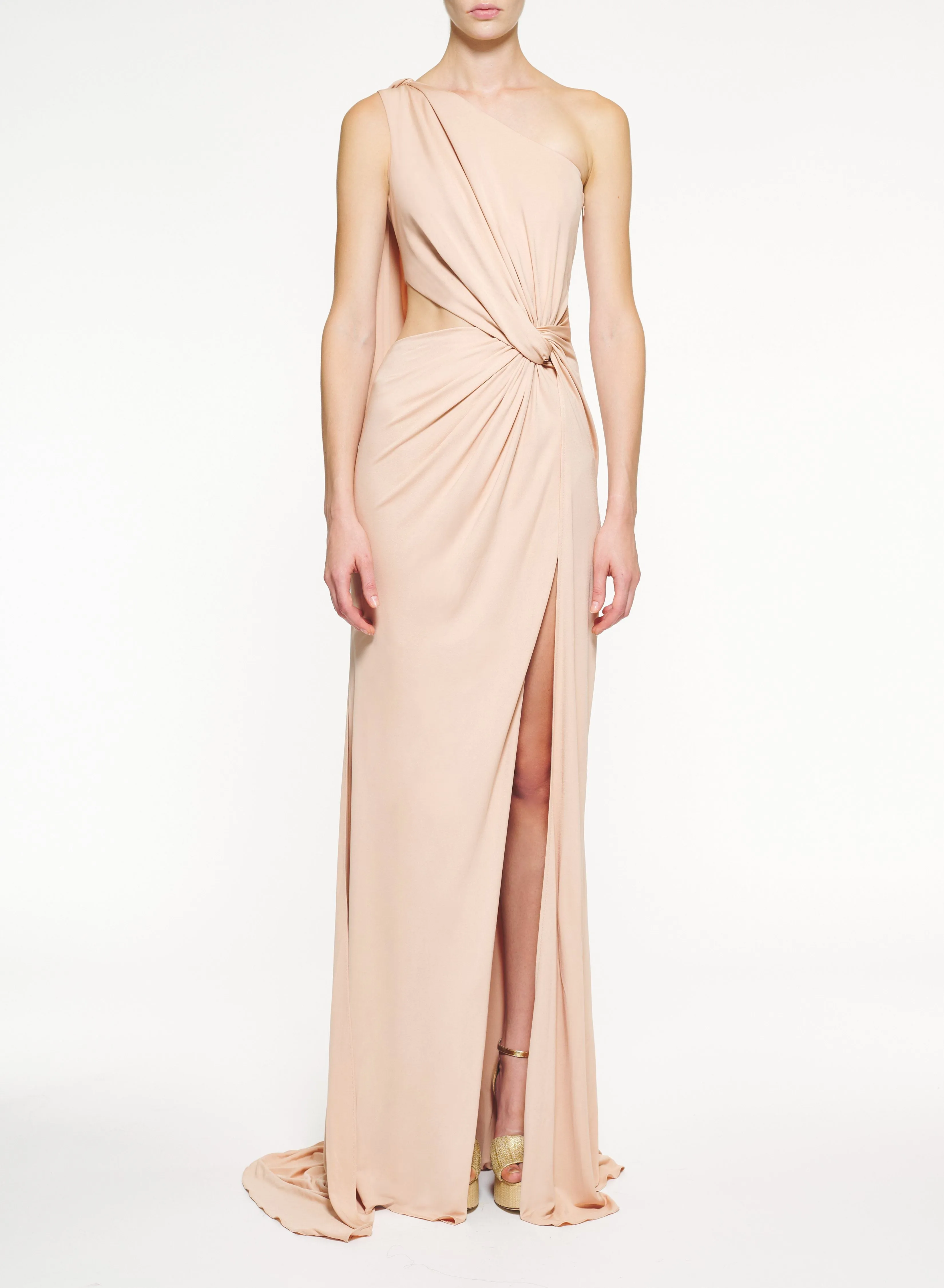 Jersey Fluid One-Shoulder Dress