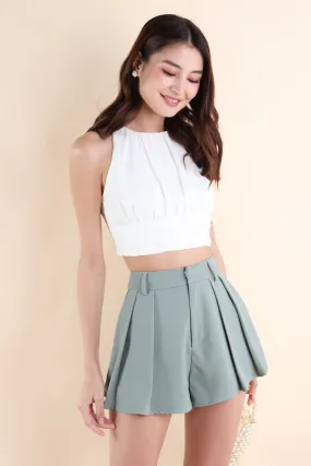 KAI PLEATED TOP IN WHITE