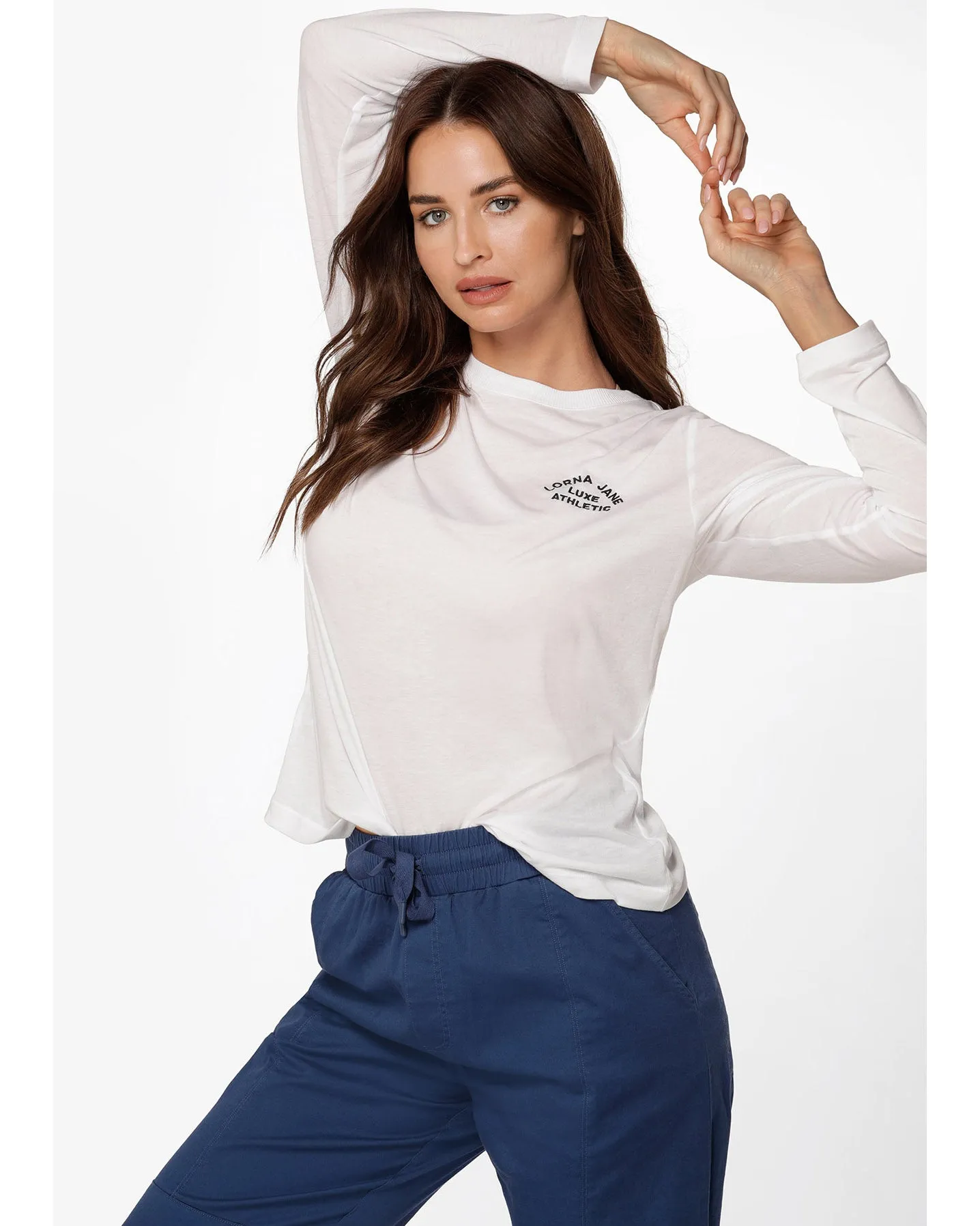 Lorna Jane Lotus Long Sleeve Top - White