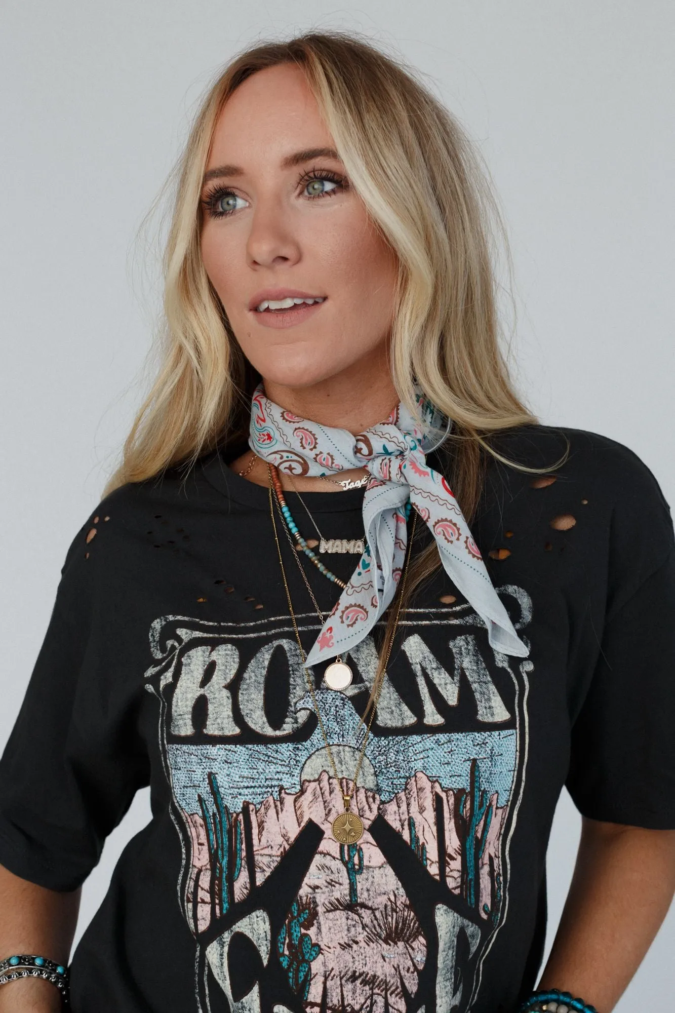 Love Full Paisley Bandana - Teal