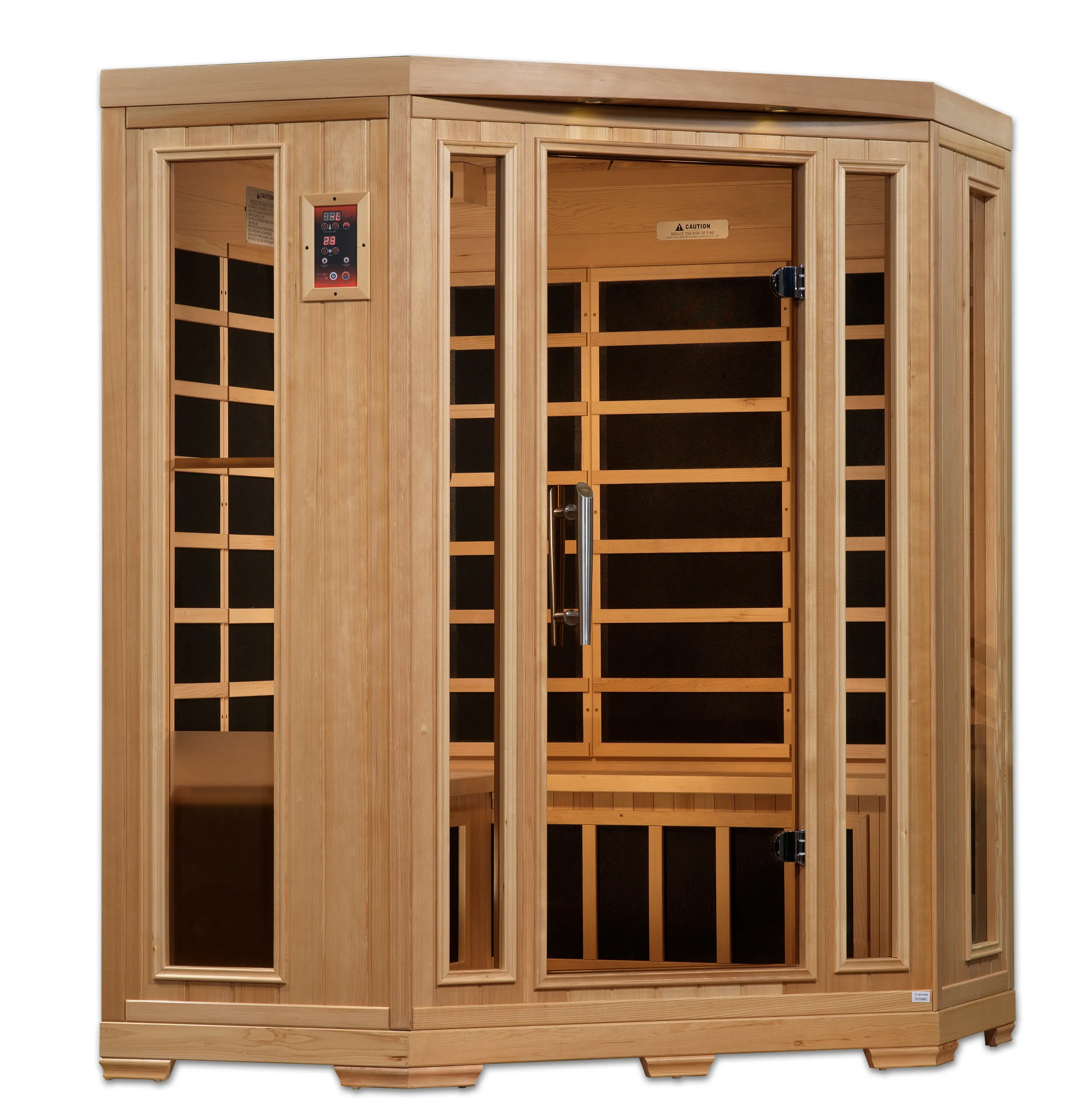 Pro 6 Near Zero EMF Far Infrared 3 Person Corner Sauna