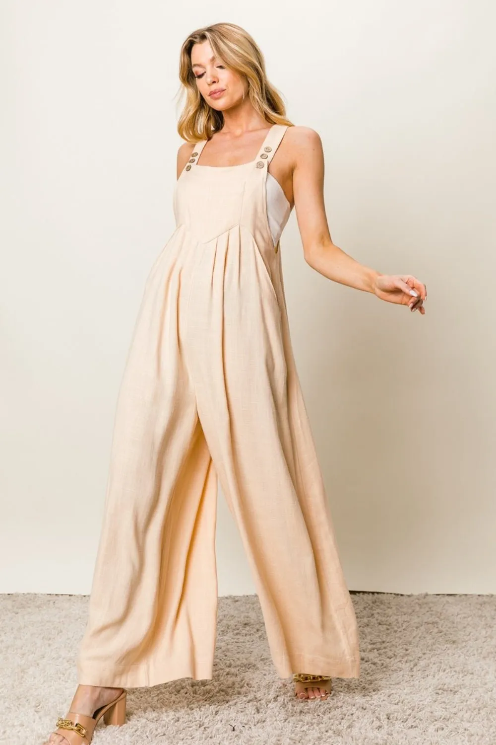 Sleeveless Wide Leg Jumpsuit