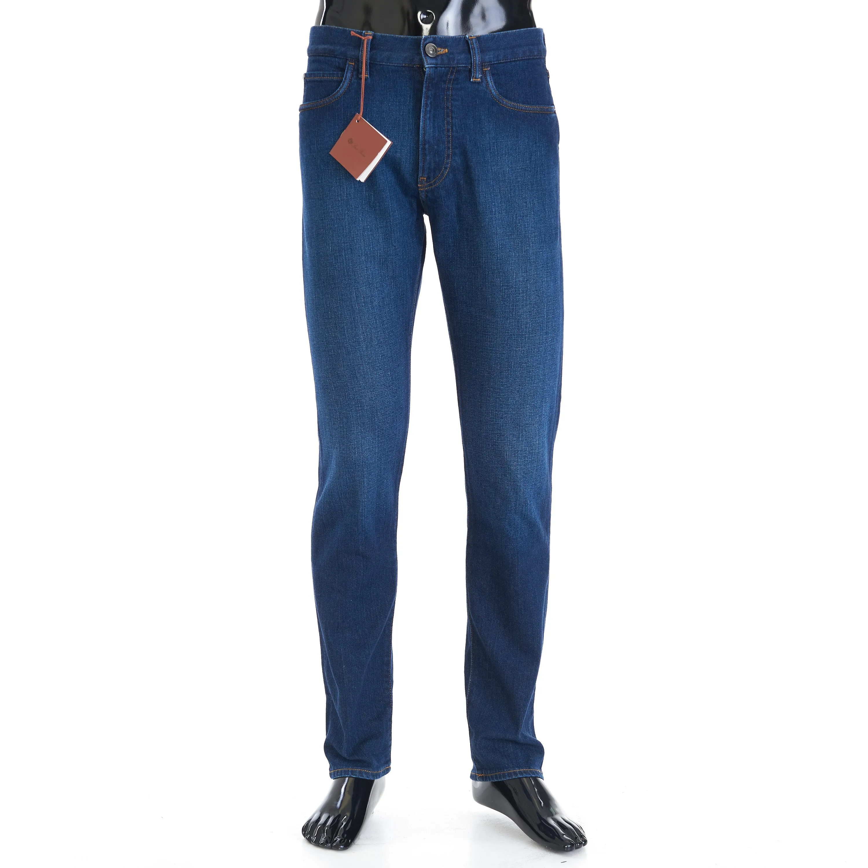 Slim Fit Five-Pocket Doccio Pants In Blue Japanese Kurashiki Denim