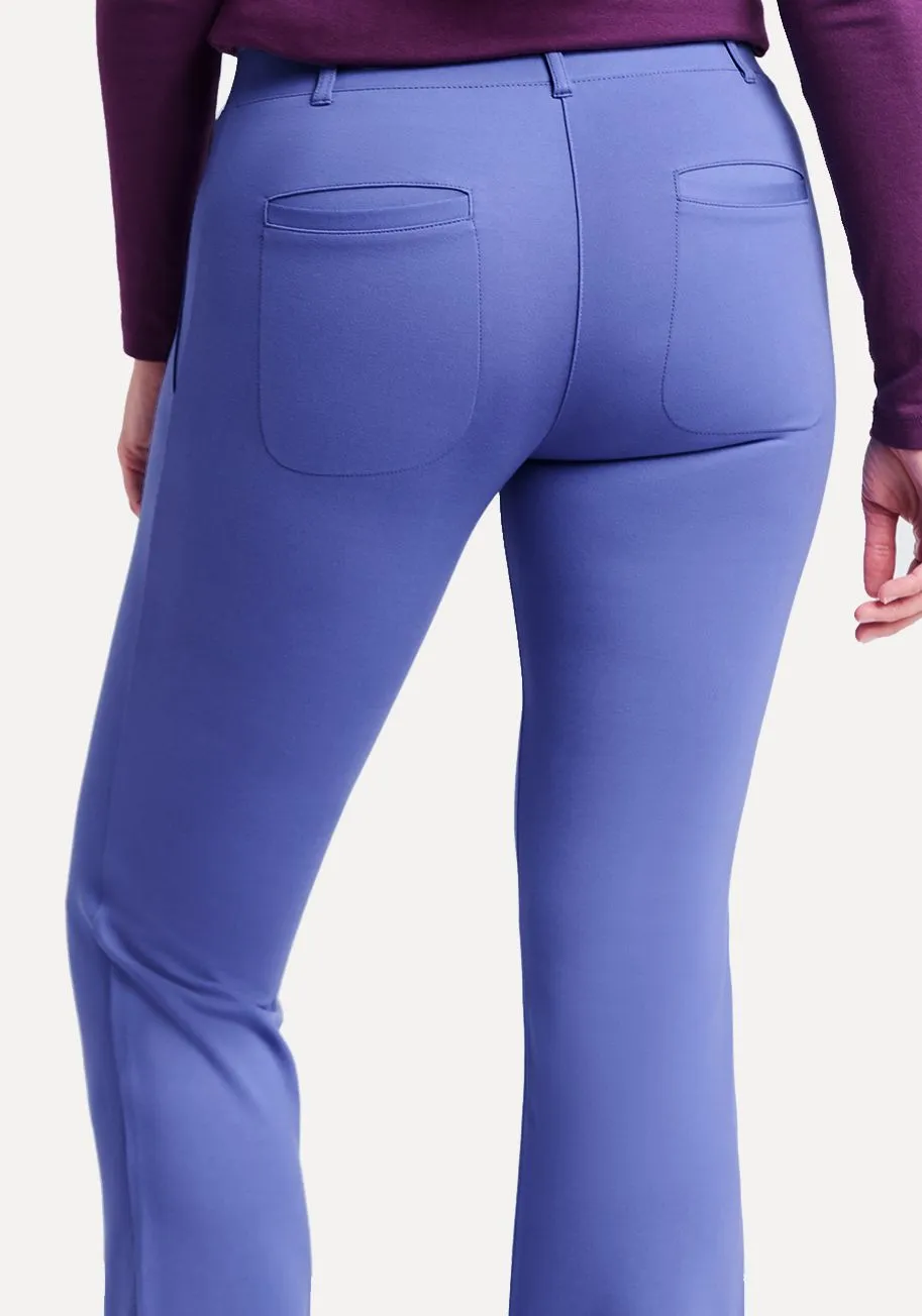 Straight-Leg | Two-Pocket Dress Pant Yoga Pants (Blue Iris)