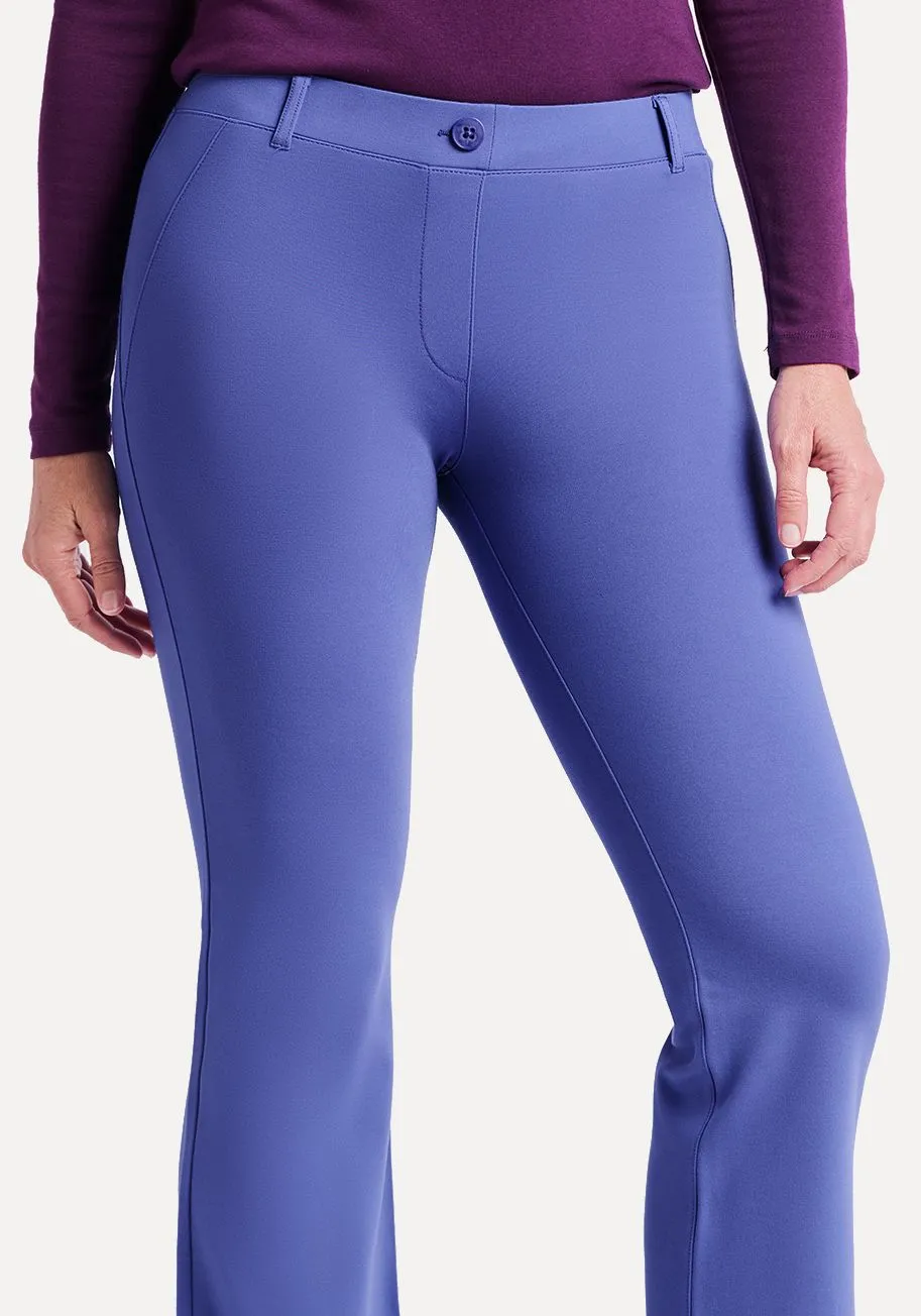 Straight-Leg | Two-Pocket Dress Pant Yoga Pants (Blue Iris)