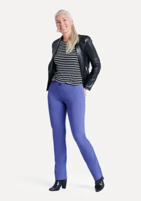 Straight-Leg | Two-Pocket Dress Pant Yoga Pants (Blue Iris)