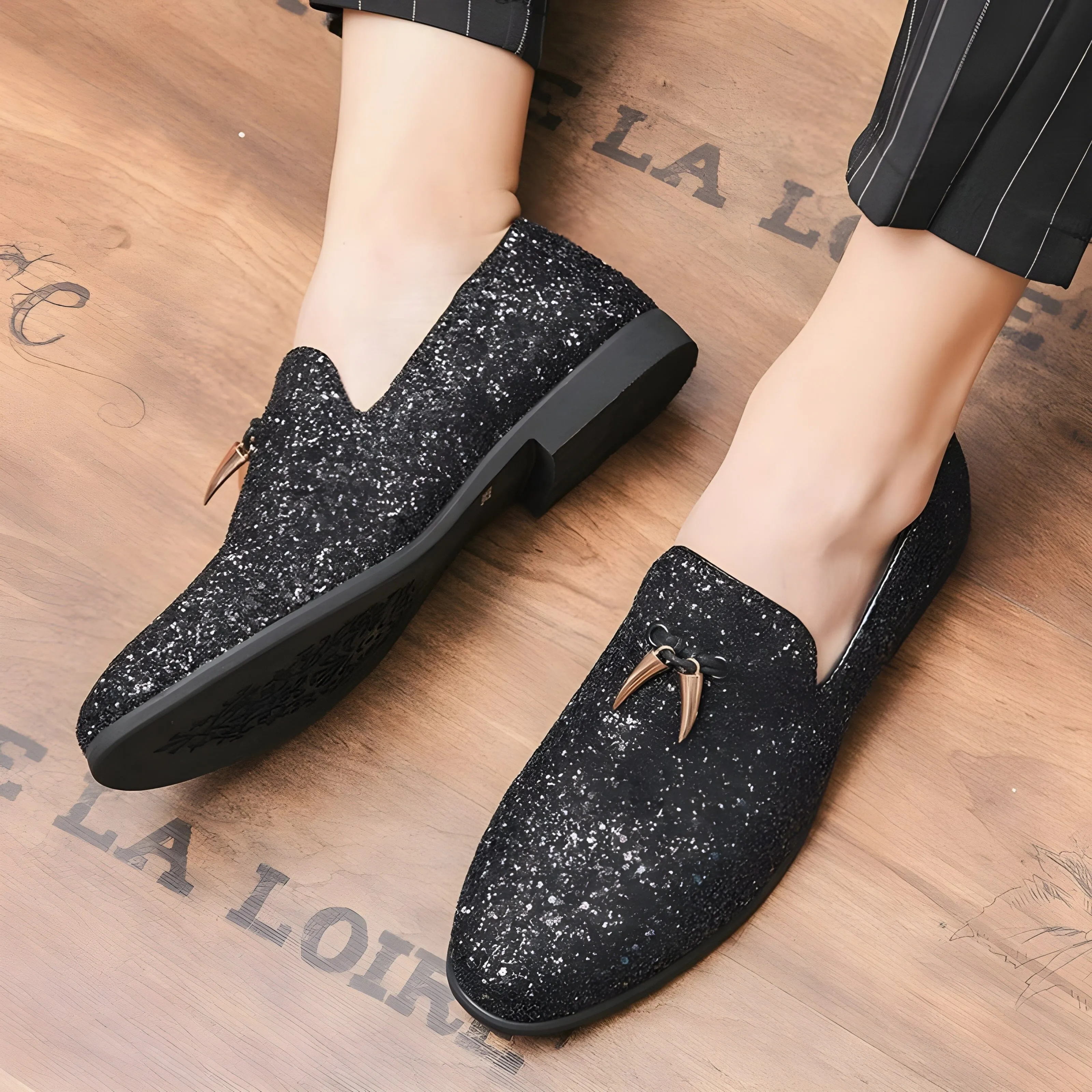 The Aurelius Crystal Penny Loafers - Multiple Colors