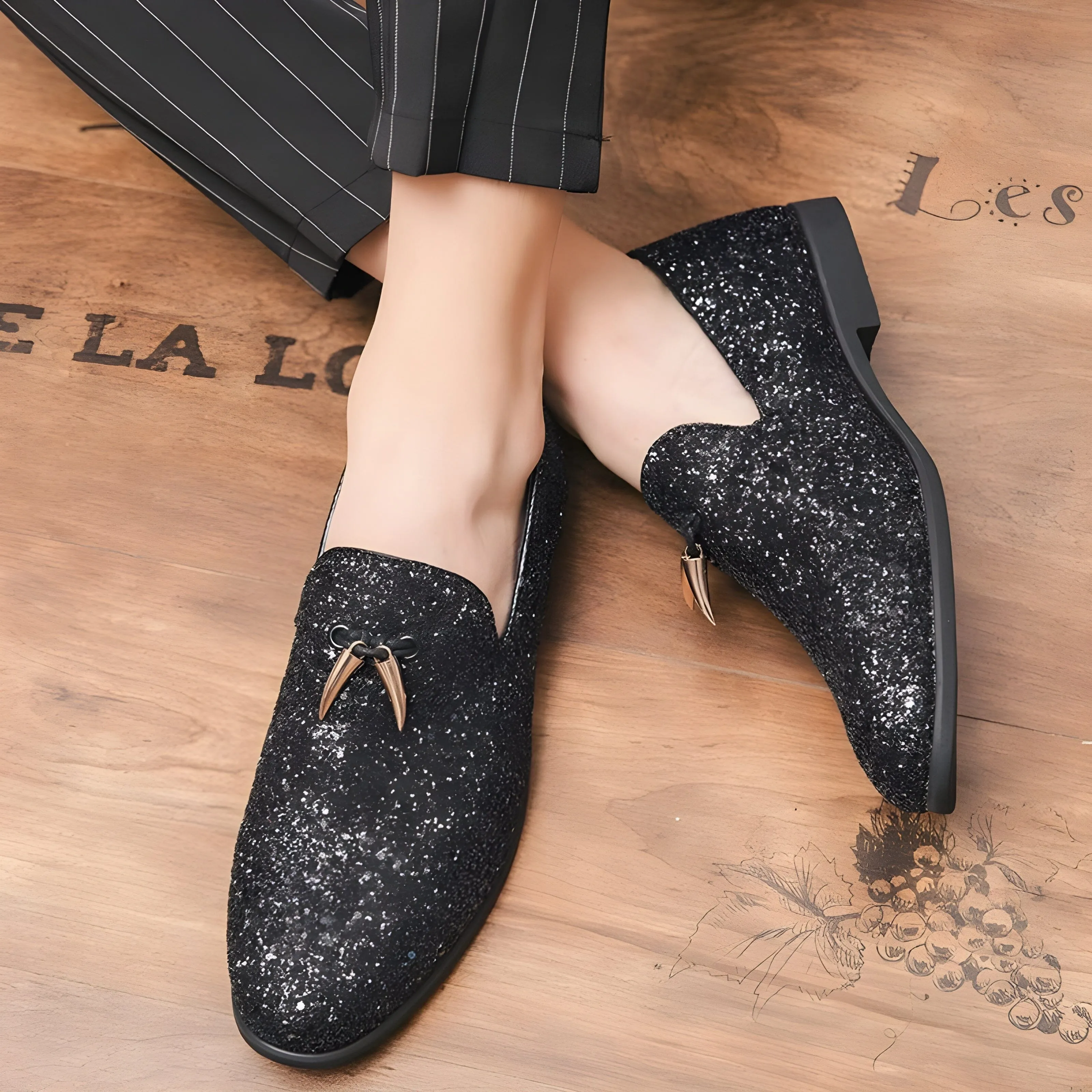 The Aurelius Crystal Penny Loafers - Multiple Colors