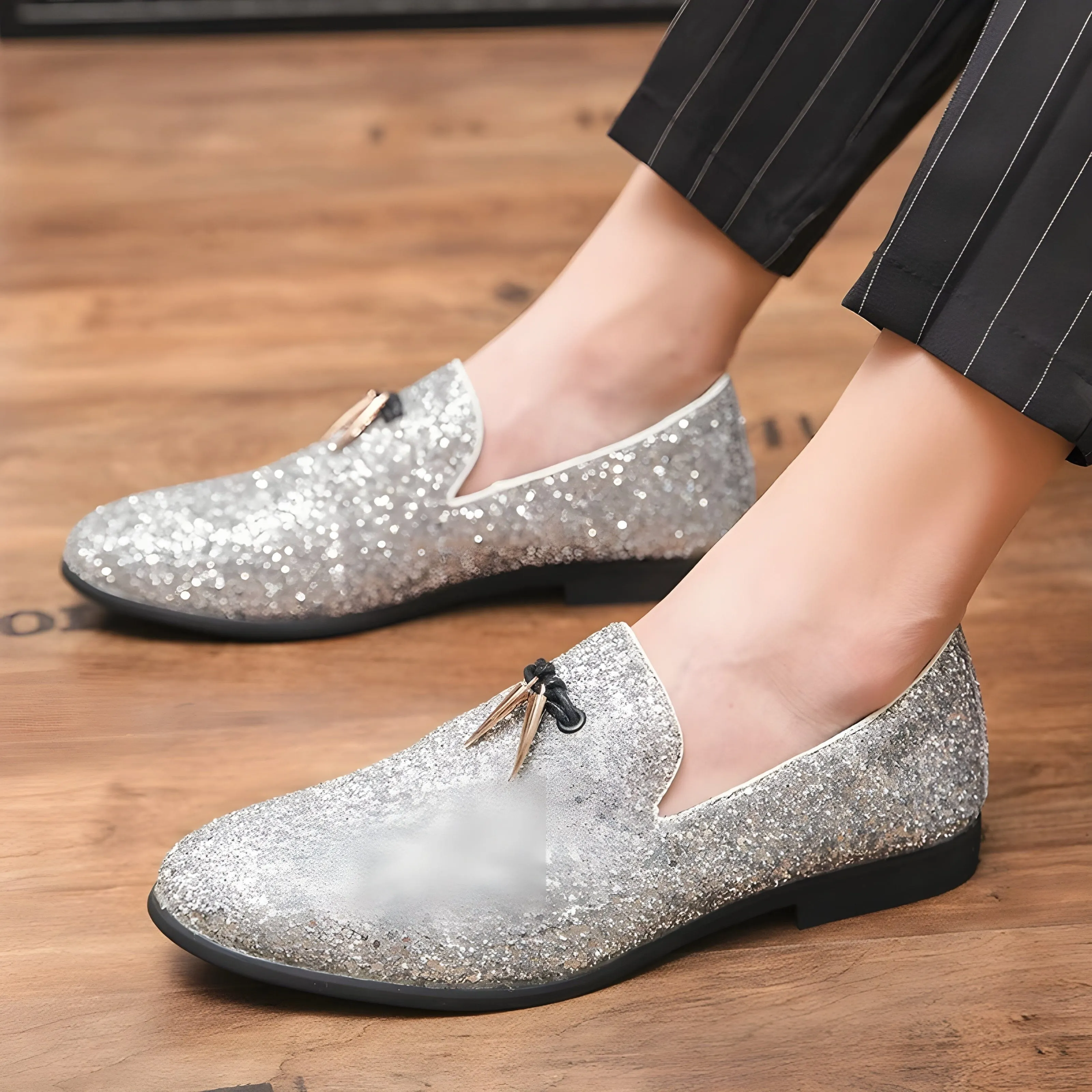 The Aurelius Crystal Penny Loafers - Multiple Colors