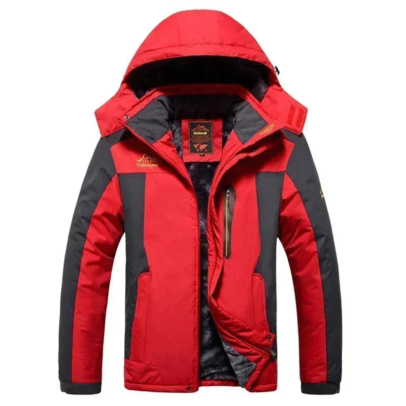 Thick Fleece Outwear Men Heavy Fleece Waterproof Windbreaker