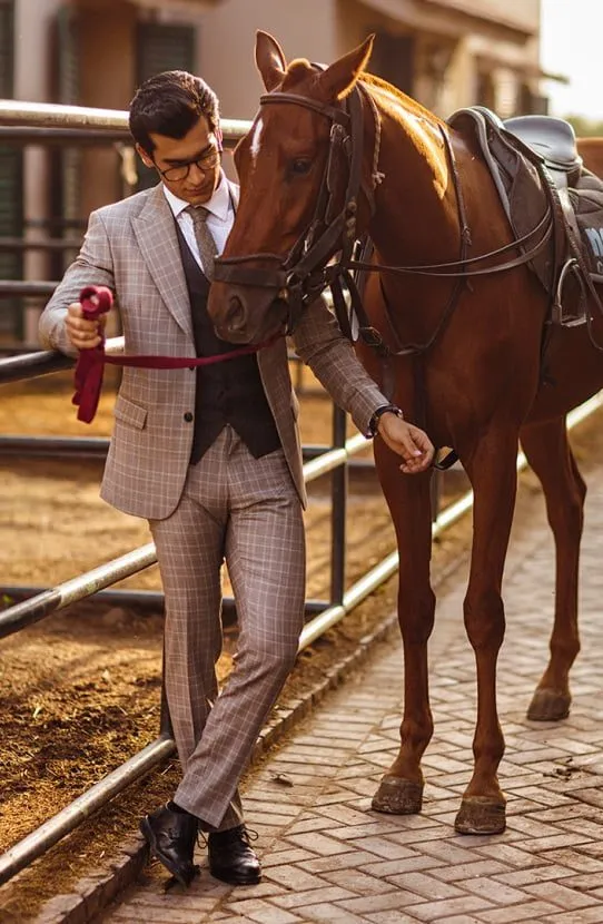 Tuxedo Jacket Paired with Inner Satin Vest a Shirt and Pants